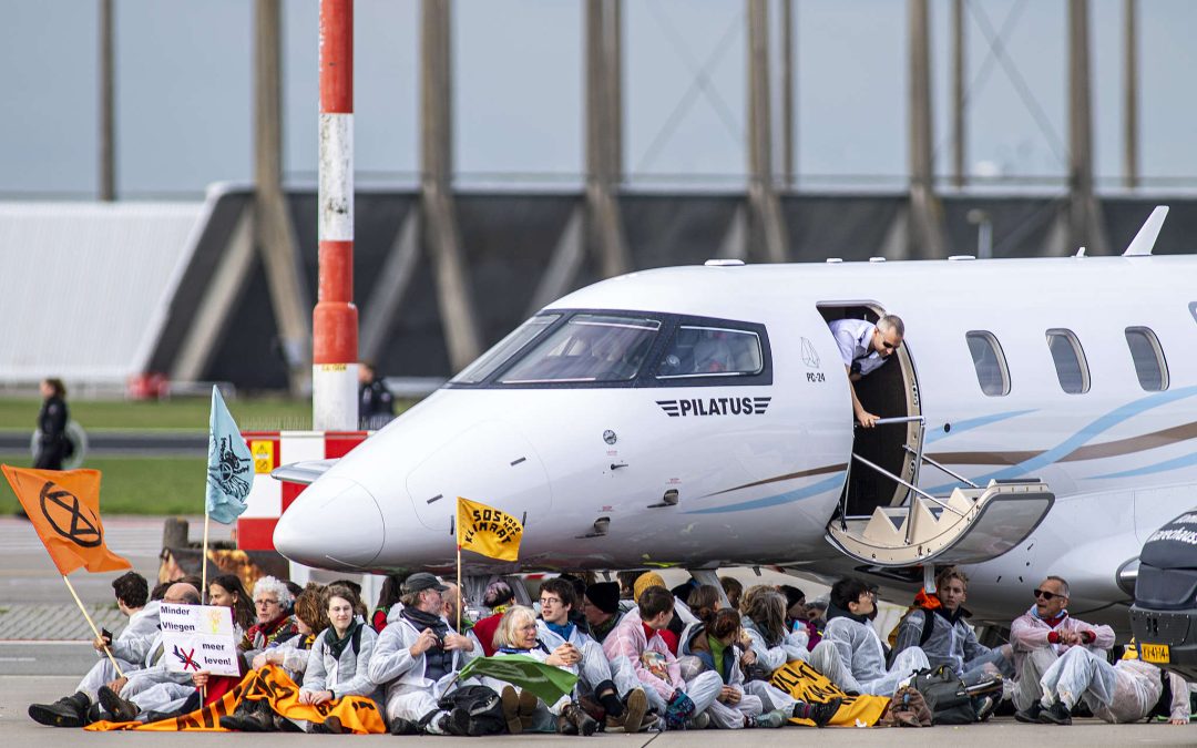 Activists ground private jets at Amsterdam’s Schiphol airport