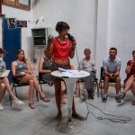 Sheila speaking at Degrowth of Avation Conference 2019, @Christine Tyler / Stay Grounded