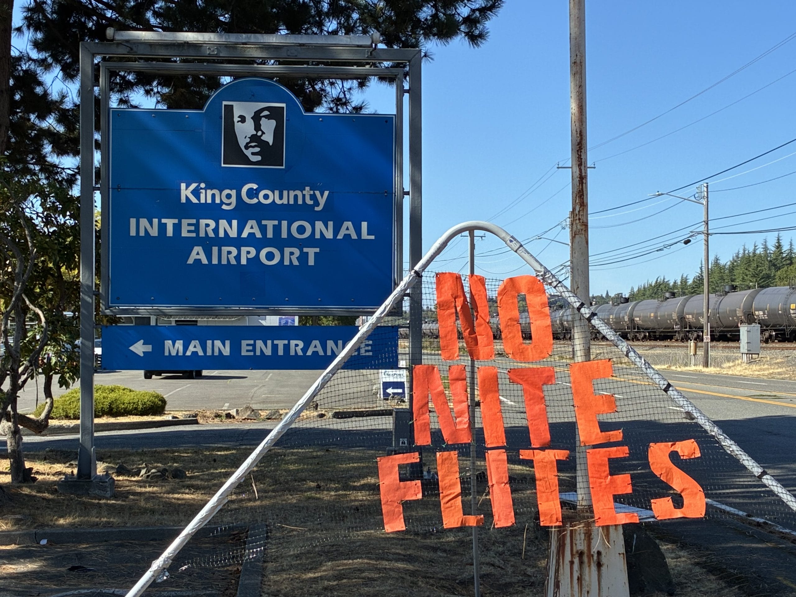 Ban Night Flights USA Action on the international day for the ban of night flights in the USA.