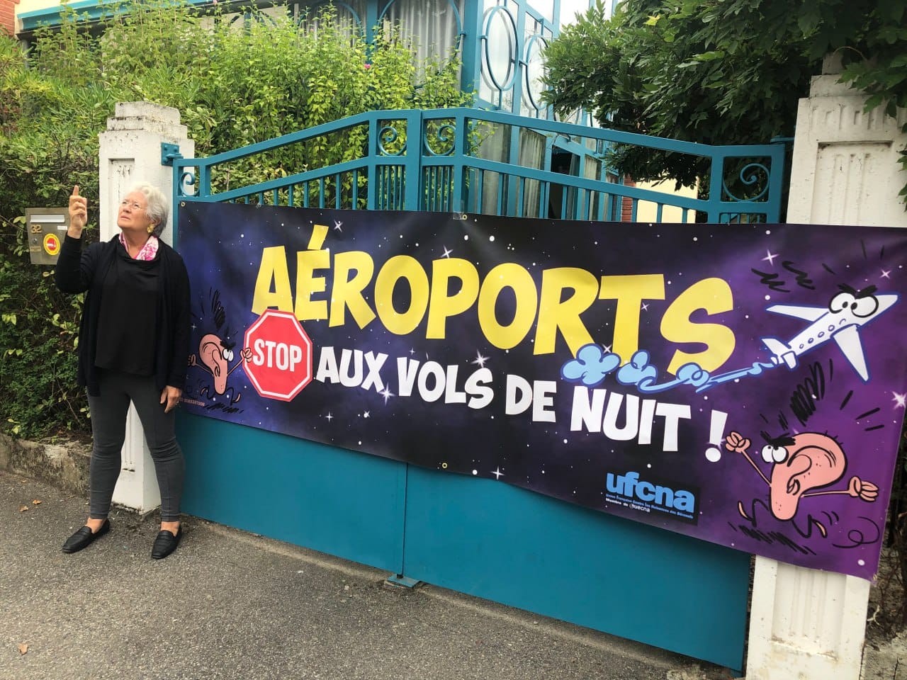 Ban Night Flights Toulouse Action on the international day for the ban of night flights in Toulouse.