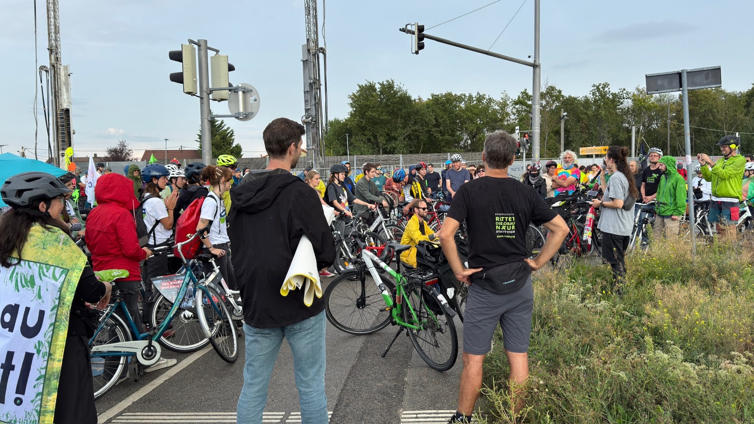 Ban Night Flights Vienna Action on the international day for the ban of night flights in Austria.