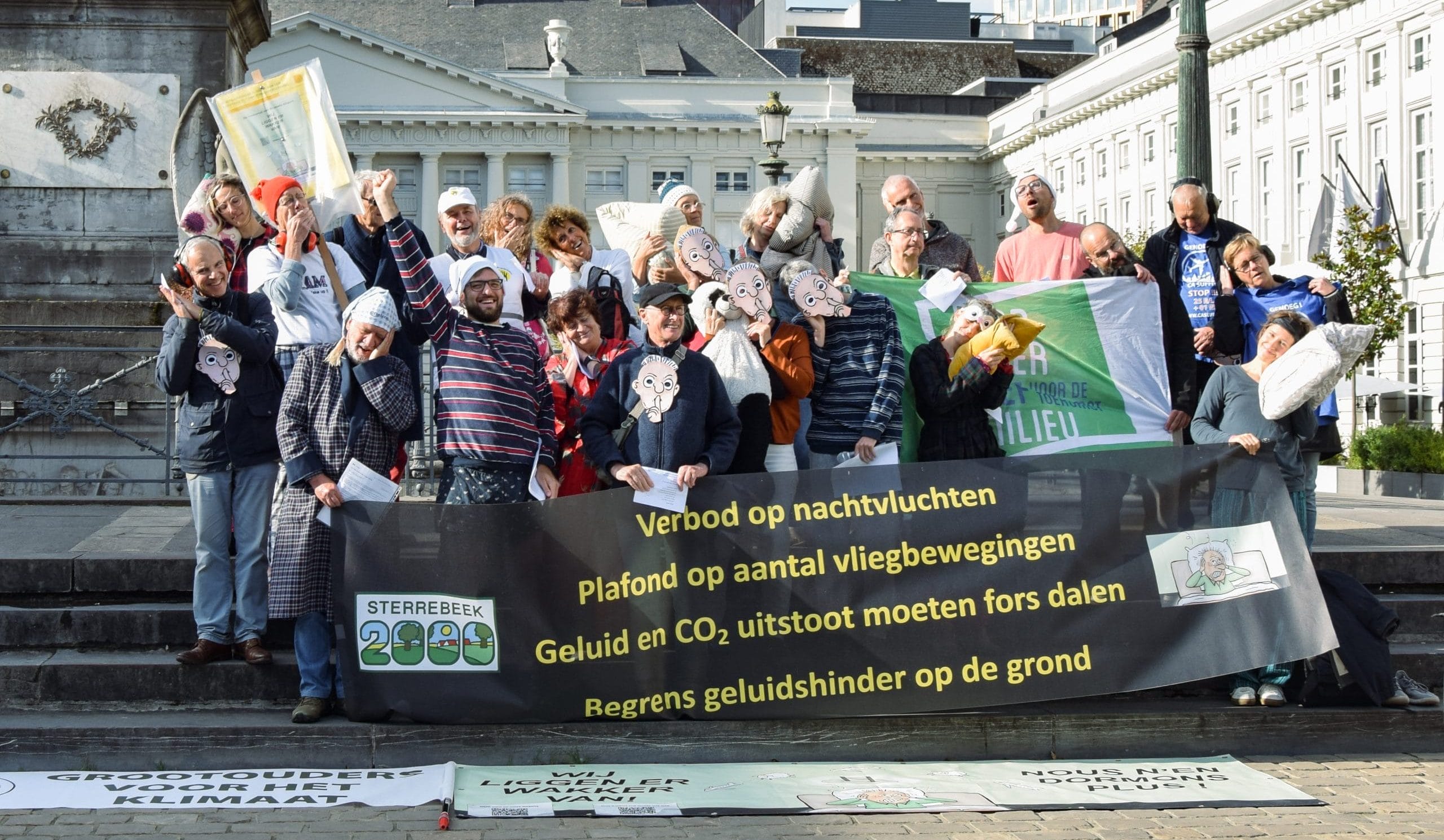 Ban Night Flights Belgium Action on the international day for the ban of night flights in Belgium.